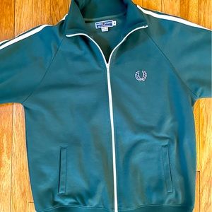 Fred Perry track jacket in forest green, EUC